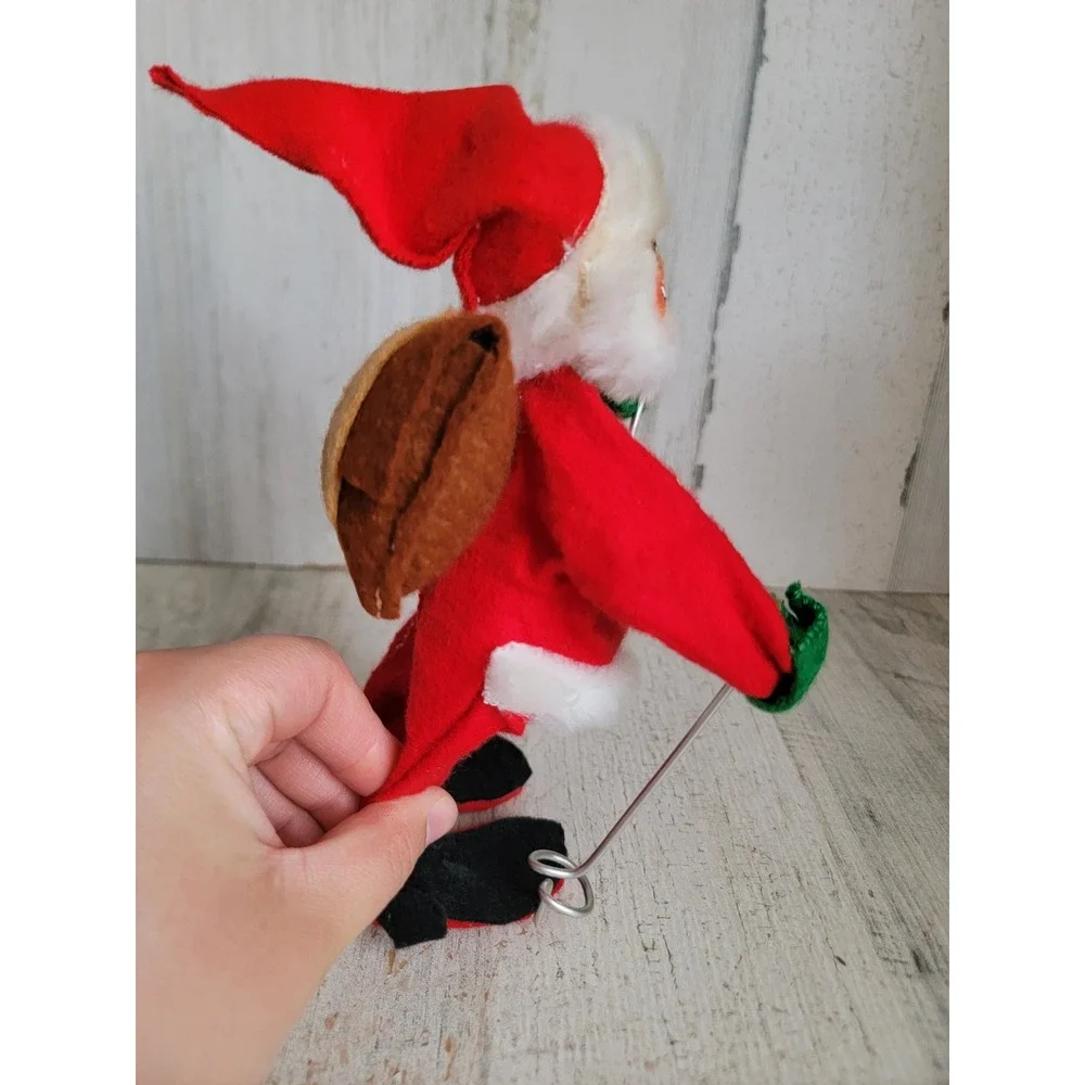 Annalee ski Santa Claus vintage mobility doll plush skiing home decor